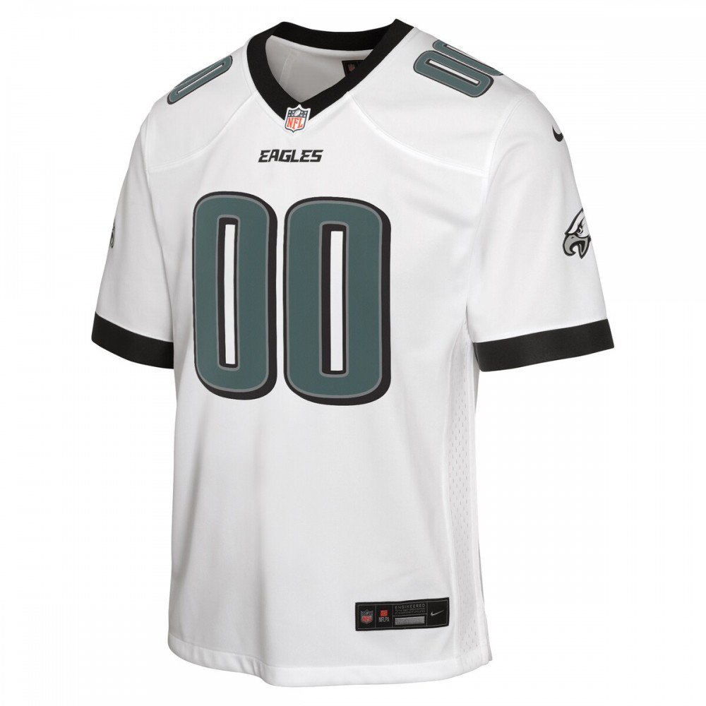 Philadelphia Eagles Nike Youth Custom Game Jersey - White-GridironStore